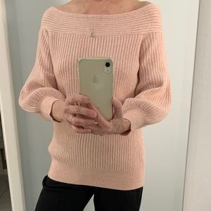 NWT Pink Off the Shoulder Sweater by Catherine Malandrino  size XS